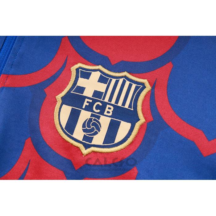 Tuta da Track di Felpa FC Barcellona 2024-2025 Blu e Rosso